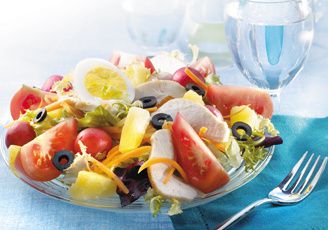 Salade de crudités au vinaigre de mangue et vanille de Madagascar